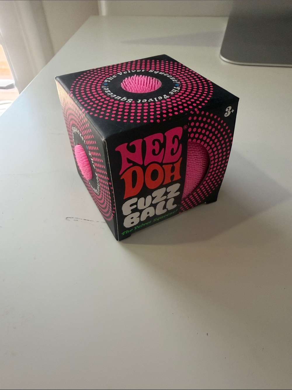 Pink Fuzz Ball Stress Toy